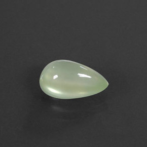 2.43 ct Green Prehnite Stone, Natural Prehnite in Pear Cabochon Shape for Sale