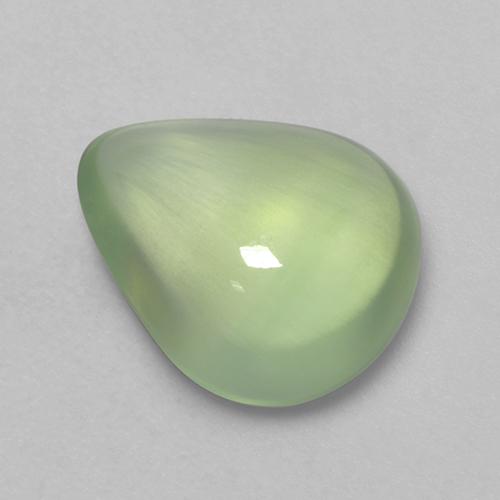 3.18 ct Green Prehnite Stone, Natural Prehnite in Pear Cabochon Shape for Sale