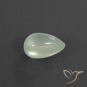 2.97 ct Green Prehnite Stone, Natural Prehnite in Pear Cabochon Shape for Sale