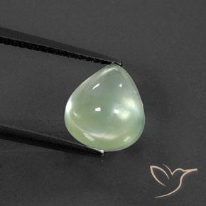 3.51ct Natural Pale Yellowish Green    Prehnite, Pear Shape, Transparent/Translucent