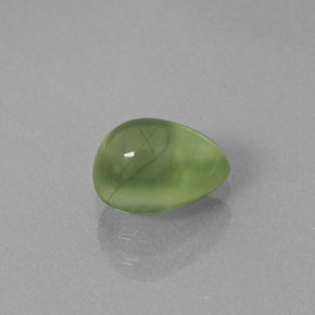 1.31 ct Green Prehnite Stone, Natural Prehnite in Pear Cabochon Shape for Sale