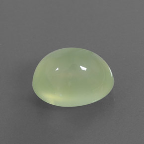 8.99 ct Green Prehnite Stone, Natural Prehnite in Oval Cabochon Shape for Sale