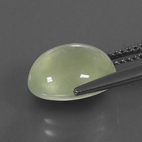 Prehnite Gemstone in 11 x 9.4 mm Size for Sale, Prehnite Stone in Pale Pear Green  Color