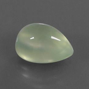 4.75 ct Green Prehnite Stone, Natural Prehnite in Pear Cabochon Shape for Sale