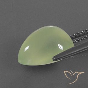 Prehnite Gemstone in 12 x 8 mm (calibrated) Size for Sale, Prehnite Stone in Pale Pear Green  Color