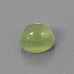4.17 ct Green Prehnite Stone, Natural Prehnite in Oval Cabochon Shape for Sale