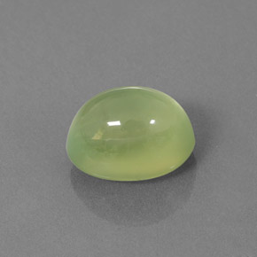4.46 ct Green Prehnite Stone, Natural Prehnite in Oval Cabochon Shape for Sale