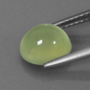 Prehnite Gemstone in 8.1 x 7.2 mm Size for Sale, Prehnite Stone in Green Color