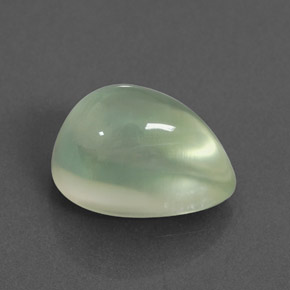 2.35 ct Green Prehnite Stone, Natural Prehnite in Pear Cabochon Shape for Sale