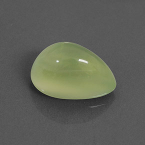 2.38 ct Green Prehnite Stone, Natural Prehnite in Pear Cabochon Shape for Sale