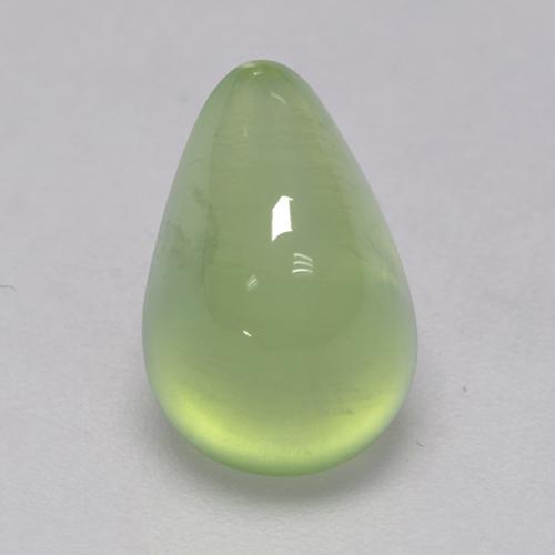 Pale Pear Green Prehnite Gem - 3.1ct Pear Cabochon (ID: 321144)