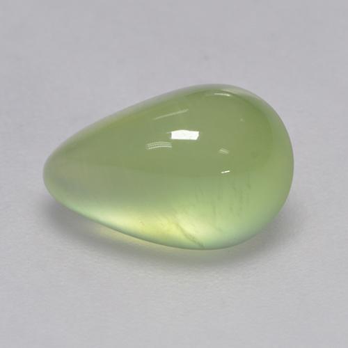 3.11 ct Green Prehnite Stone, Natural Prehnite in Pear Cabochon Shape for Sale