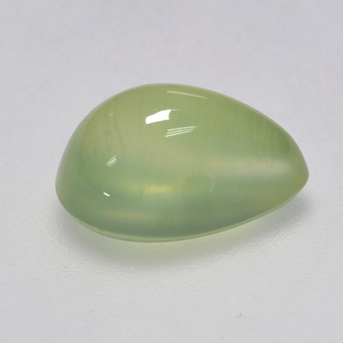 Prehnite Gemstone in 10.8 x 7.1 mm Size for Sale, Prehnite Stone in Pale Pear Green  Color