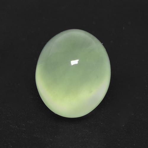 Prehnite Gemstone in 8.6 x 7 mm Size for Sale, Prehnite Stone in Pale Yellowish Green    Color