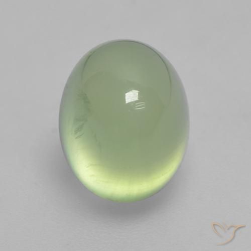 Medium Green Пренит Камень - 2.7ct Овал Кабошон (ID: 321161)
