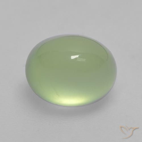 2.70 ct Green Prehnite Stone, Natural Prehnite in Oval Cabochon Shape for Sale