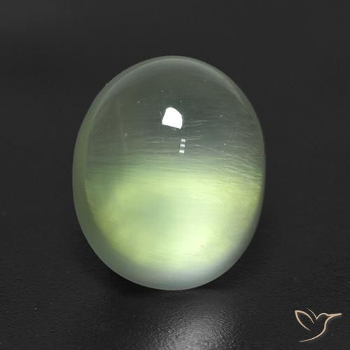 2.72ct Natural Yellow Green  Prehnite, Oval, Transparent