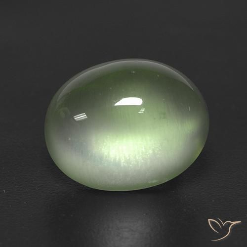 2.72 ct Green Prehnite Stone, Natural Prehnite in Oval Cabochon Shape for Sale
