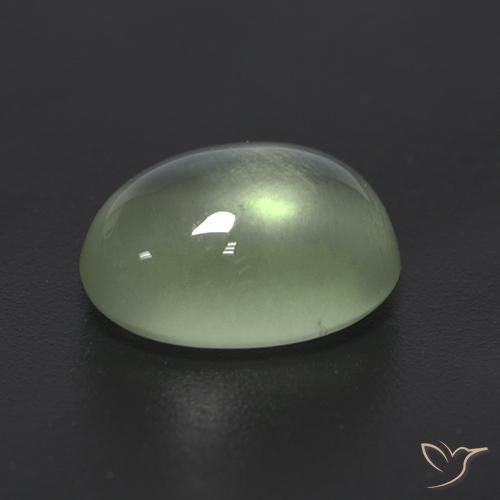 Prehnite Gemstone in 9.6 x 7.9 mm Size for Sale, Prehnite Stone in Yellow Green  Color