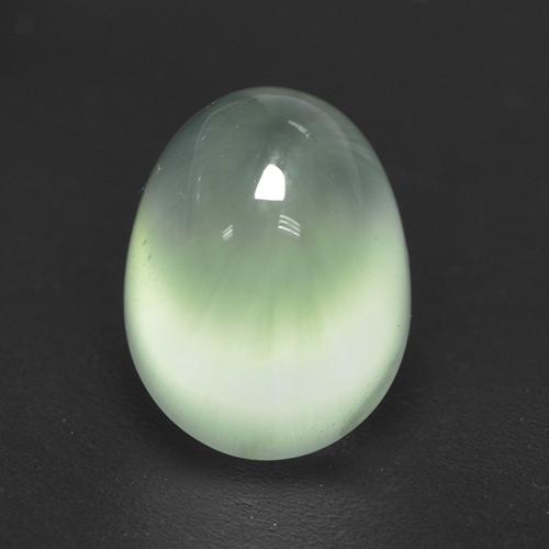 Medium Green Prehnite Gem - 2.7ct Oval Cabochon (ID: 321167)