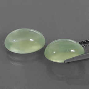 Prehnite Gemstone in 9.8 x 6.6 mm Size for Sale, Prehnite Stone in Green Color