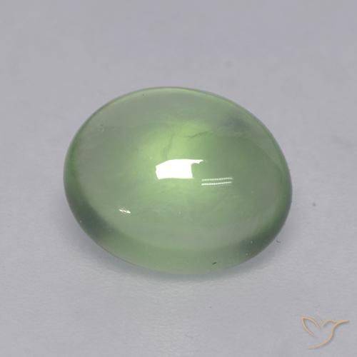 1.73 ct Green Prehnite Stone, Natural Prehnite in Oval Cabochon Shape for Sale