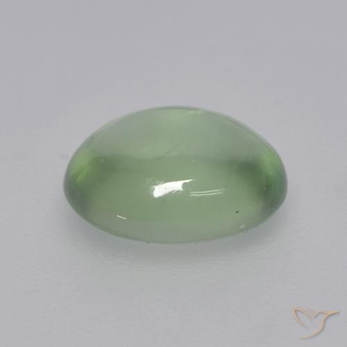 Prehnite Gemstone in 8.5 x 7.1 mm Size for Sale, Prehnite Stone in Very Light Green  Color