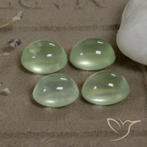 Prehnite Gemstones in 8 x 7 mm Size for Sale, Prehnite Stones in Yellow Green  Color