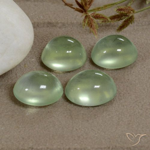 5.20ctw Natural Very Light Green  Prehnite, Oval, Transparent