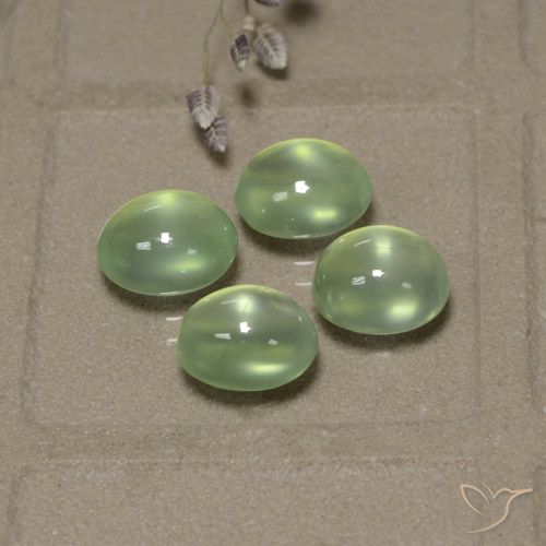 8.03ctw Natural Very Light Green  Prehnite, Oval, Transparent/Translucent
