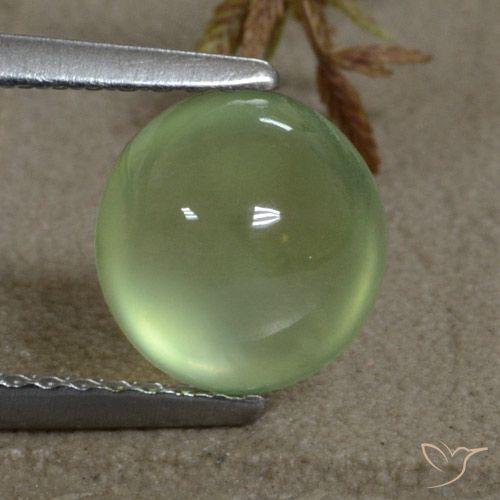 2.11ct Natural Medium Green  Prehnite, Oval, Transparent