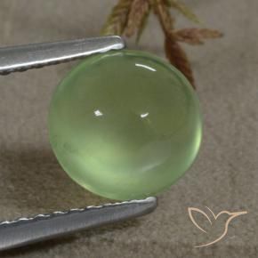2.11 ct Green Prehnite Stone, Natural Prehnite in Oval Cabochon Shape for Sale