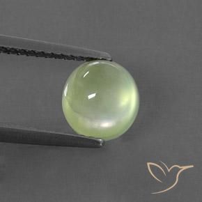 1.64ct Natural Light Green Prehnite, Oval, Transparent/Translucent