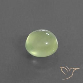 1.64 ct Green Prehnite Stone, Natural Prehnite in Oval Cabochon Shape for Sale