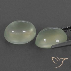 Prehnite Gemstones in 9.9 x 8.7 mm Size for Sale, Prehnite Stones in Light Green  Color
