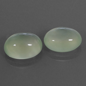 6.79 ct Green Prehnite Stone, Natural Prehnite in Oval Cabochon Shape for Sale