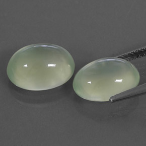 Prehnite Gemstone in 10.8 x 8.2 mm Size for Sale, Prehnite Stone in Green Color