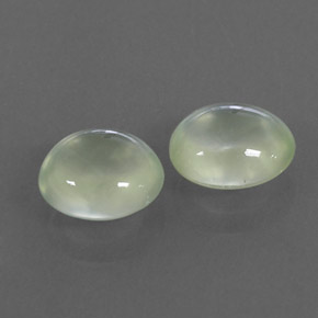 2.87 ct Green Prehnite Stone, Natural Prehnite in Oval Cabochon Shape for Sale