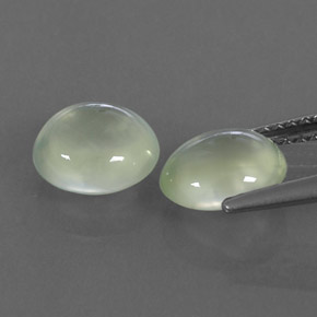 Prehnite Gemstone in 7.8 x 6.7 mm Size for Sale, Prehnite Stone in Green Color