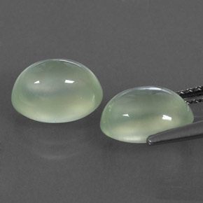 Prehnite Gemstone in 9 x 7 mm (calibrated) Size for Sale, Prehnite Stone in Green Color