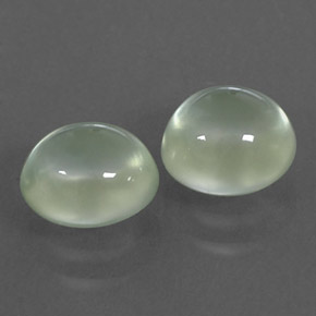 2.29 ct Green Prehnite Stone, Natural Prehnite in Oval Cabochon Shape for Sale