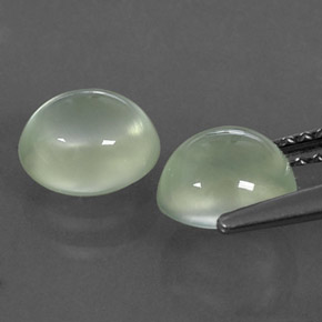 Prehnite Gemstone in 6.7 x 6 mm Size for Sale, Prehnite Stone in Green Color