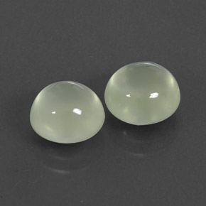 4.25 ct Green Prehnite Stone, Natural Prehnite in Round Cabochon Shape for Sale