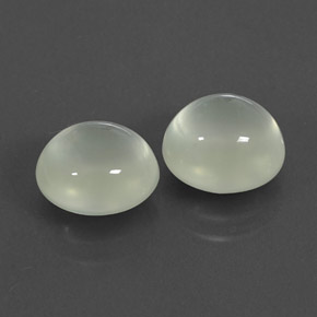 4.67 ct Green Prehnite Stone, Natural Prehnite in Round Cabochon Shape for Sale