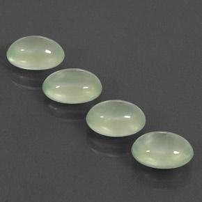 Prehnite Gemstones in 9 x 6.5 mm Size for Sale, Prehnite Stones in Light Green Color