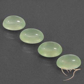 9.02ctw Natural Pale Pear Green  Prehnite, Oval, Transparent/Translucent
