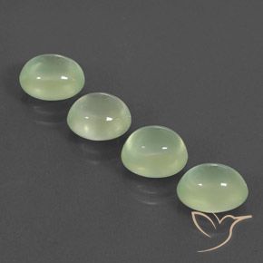 Prehnite Gemstones in 8.6 x 7.5 mm Size for Sale, Prehnite Stones in Yellow Green  Color