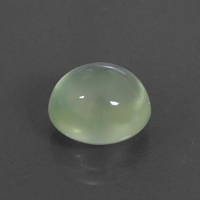 3.85 ct Green Prehnite Stone, Natural Prehnite in Oval Cabochon Shape for Sale