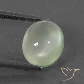 3.91ct Natural Yellow Green  Prehnite, Oval, Transparent/Translucent