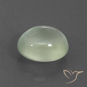 3.91 ct Green Prehnite Stone, Natural Prehnite in Oval Cabochon Shape for Sale